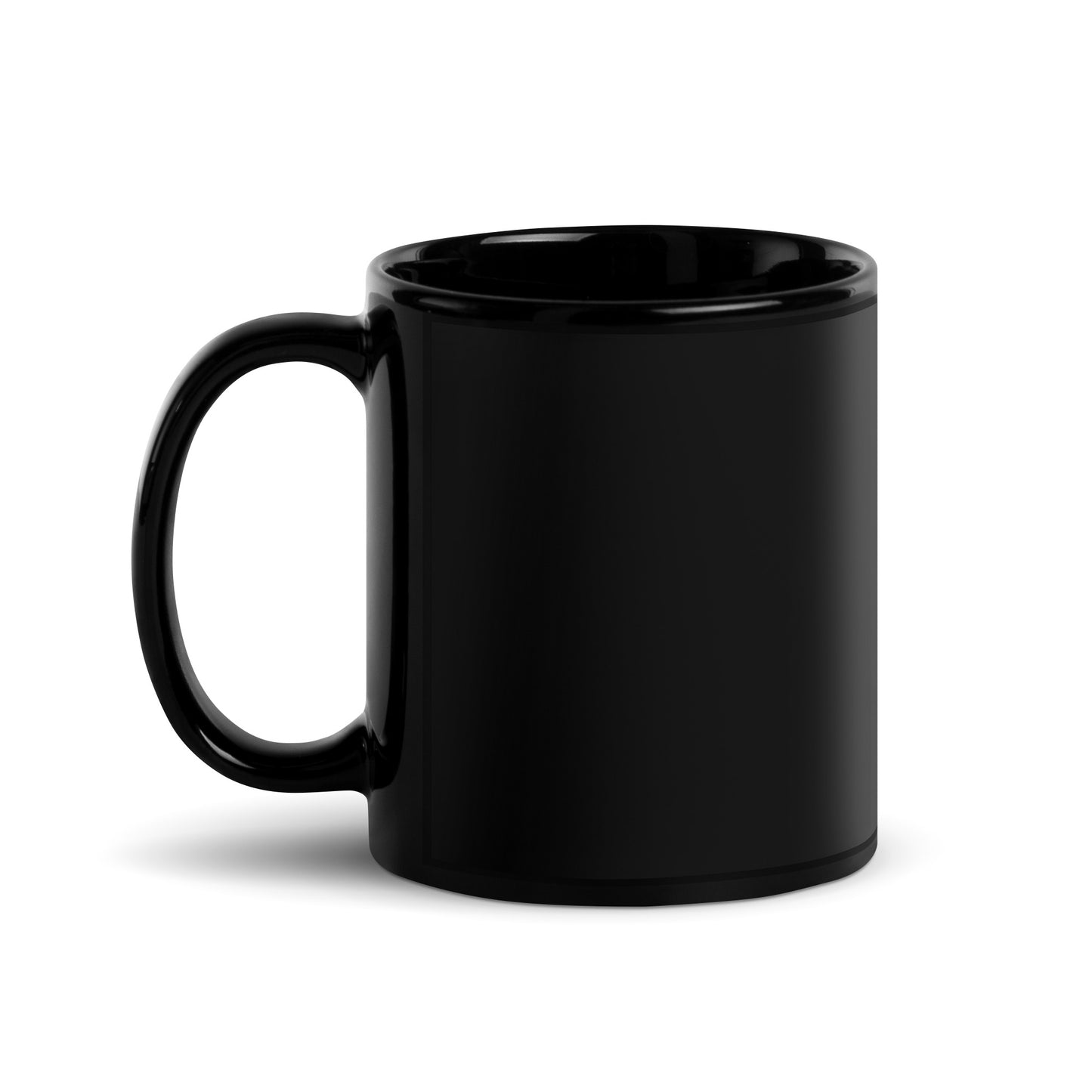 Caneca preta brilhante