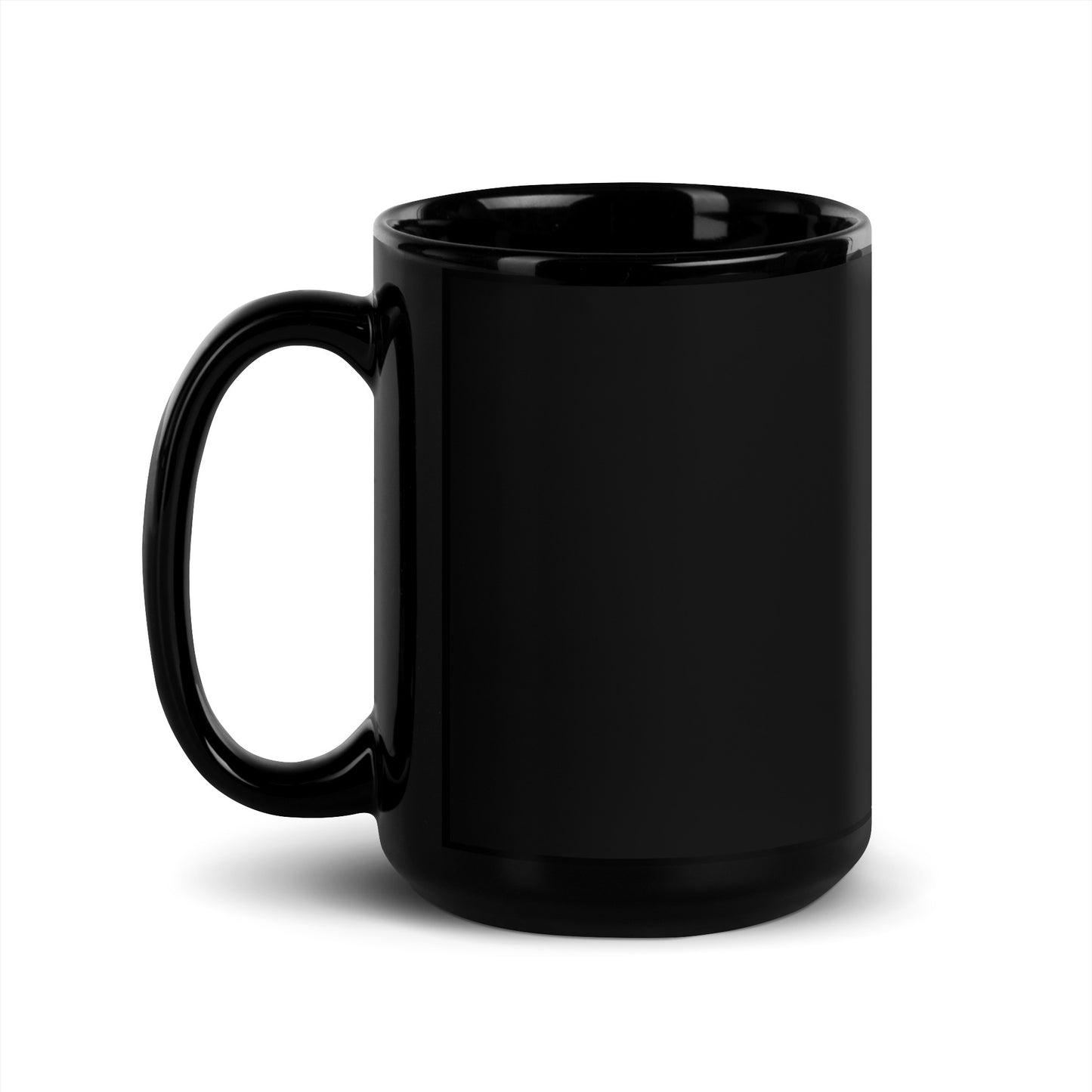 Caneca preta brilhante